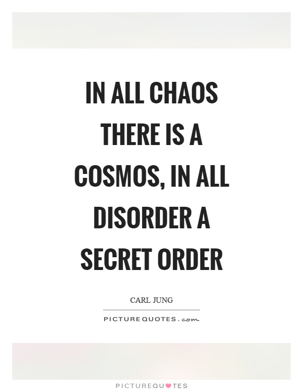 In all chaos there is a cosmos, in all disorder a secret order Picture Quote #1