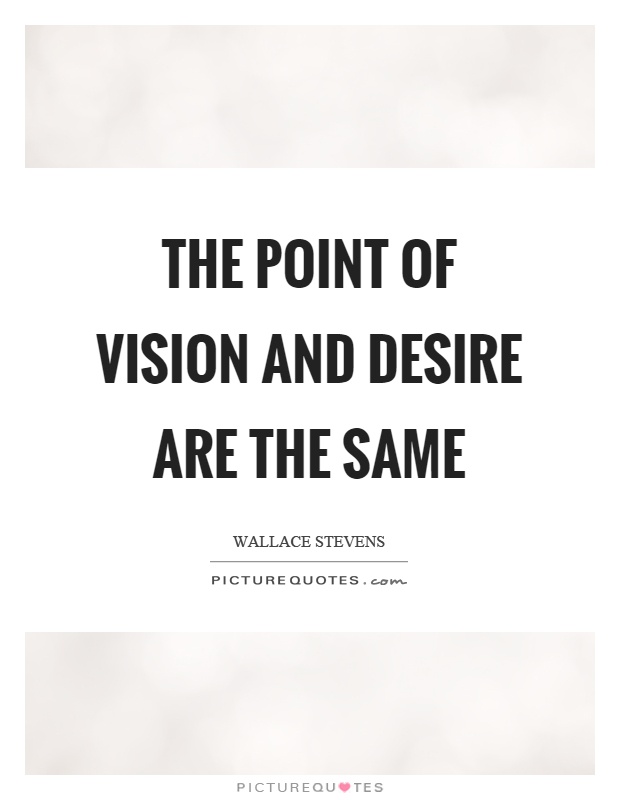 The point of vision and desire are the same Picture Quote #1