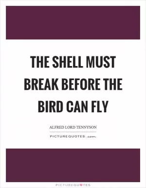 The shell must break before the bird can fly Picture Quote #1