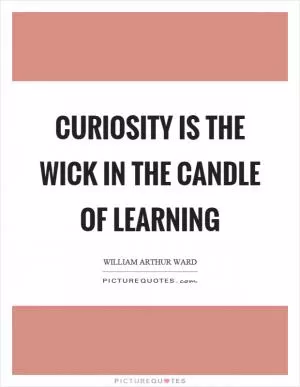 Curiosity is the wick in the candle of learning Picture Quote #1