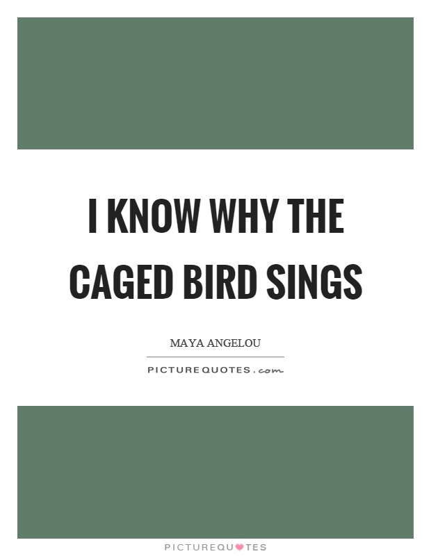 I know why the caged bird sings Picture Quote #1
