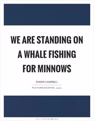 We are standing on a whale fishing for minnows Picture Quote #1