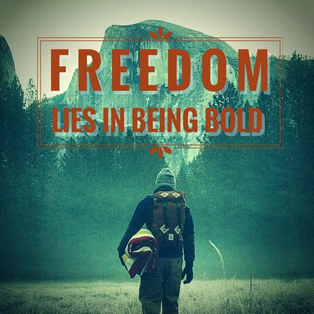 Freedom lies in being bold Picture Quote #2