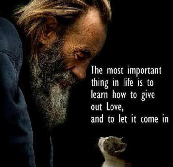 The most important thing in life is to learn how to give out love and to let it come in Picture Quote #1