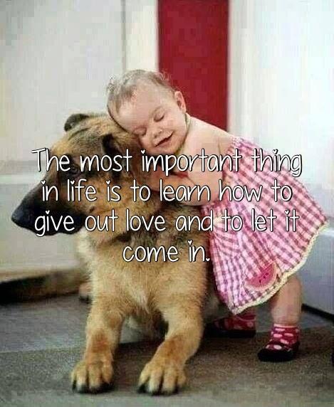 The most important thing in life is to learn how to give out love and to let it come in Picture Quote #2