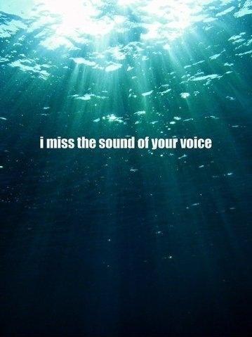 I miss the sound of your voice Picture Quote #1