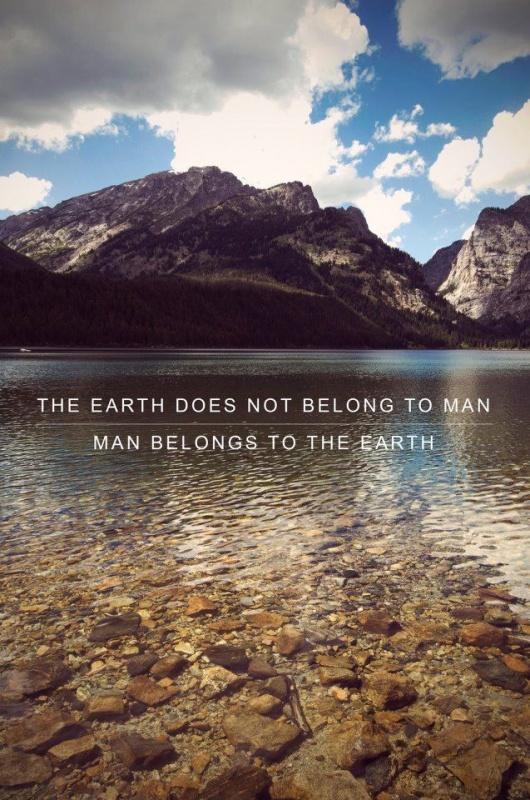 The Earth does not belong to man. Man belongs to the Earth Picture Quote #2