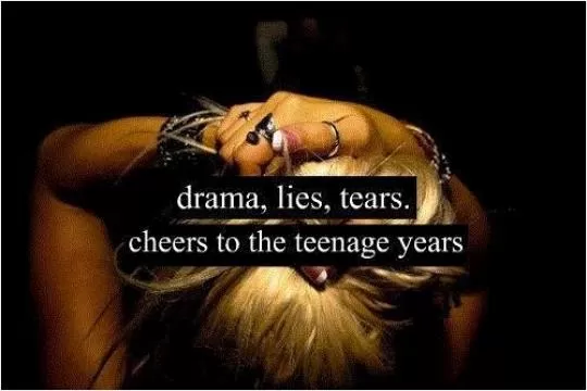 Drama, lies, tears, cheers to the teenage years Picture Quote #1