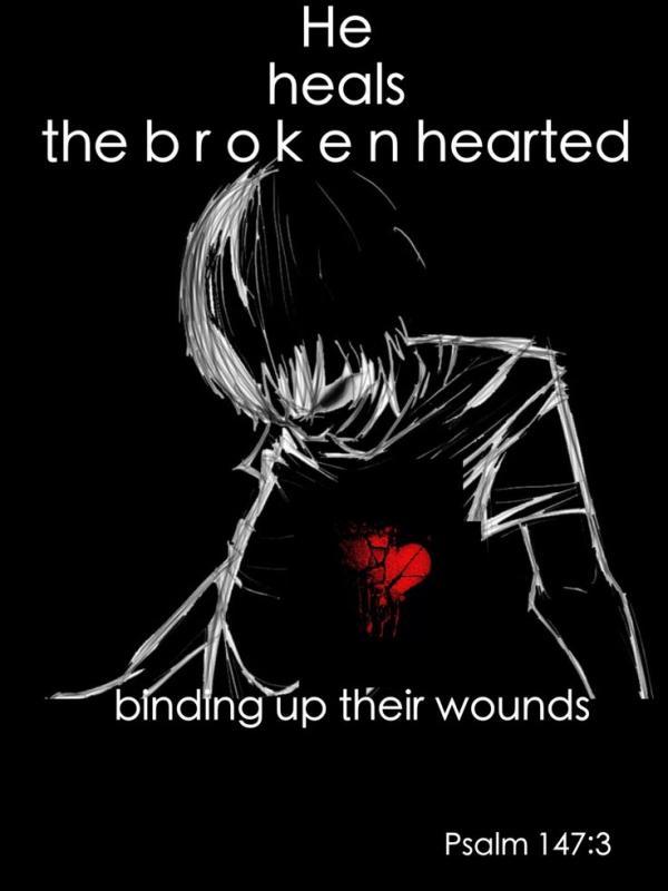 He heals the broken hearted, binding up their wounds Picture Quote #1