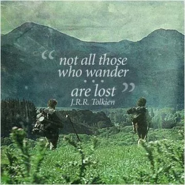 Not all those who wander are lost Picture Quote #1