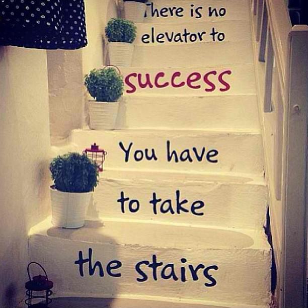 There is no elevator to success, you have to take the stairs Picture Quote #1