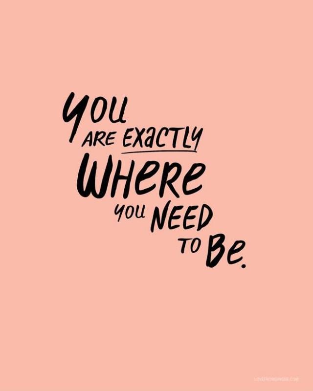 You are exactly where you need to be Picture Quote #1
