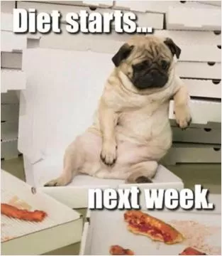 Diet starts next week Picture Quote #1