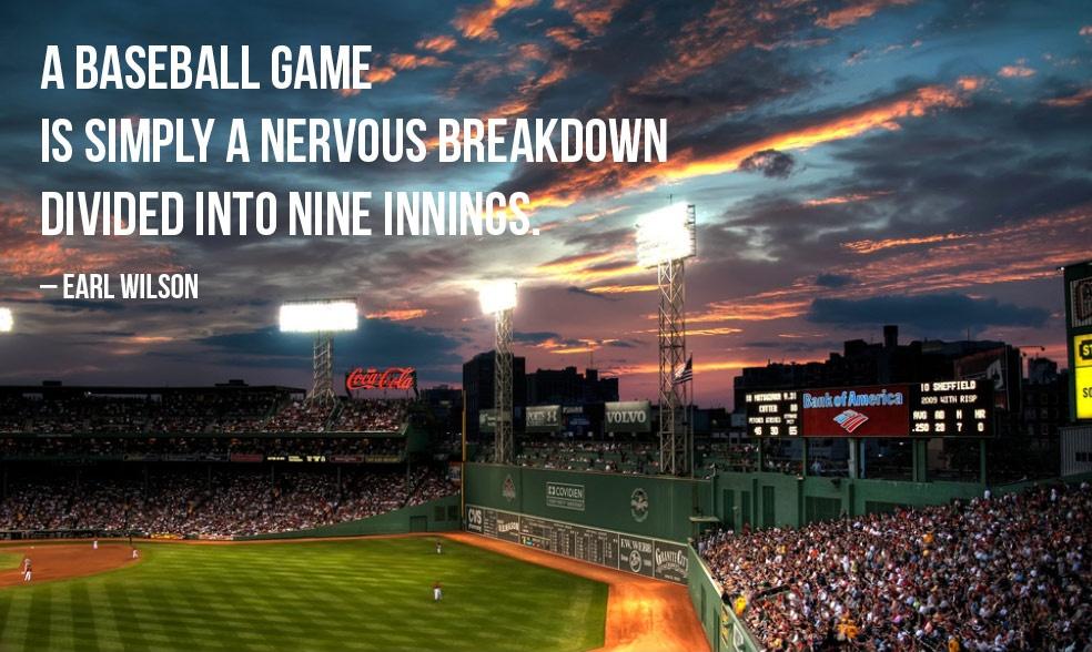 A baseball game is simply a nervous breakdown divided into nine innings Picture Quote #2
