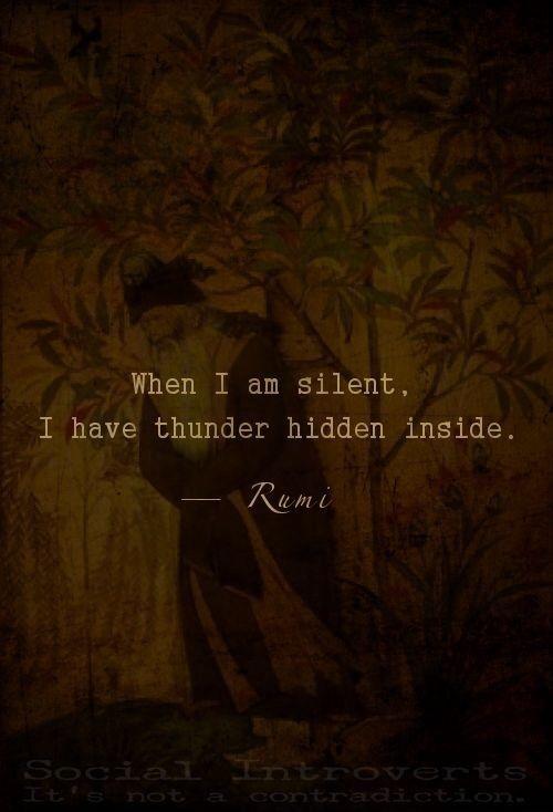 When I am silent I have thunder hidden inside Picture Quote #2
