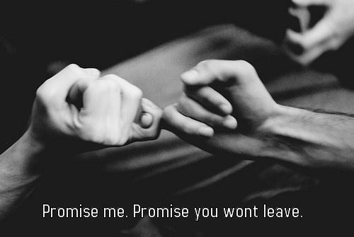 Promise me. Promise you won't leave Picture Quote #1