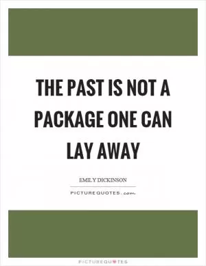 The past is not a package one can lay away Picture Quote #1