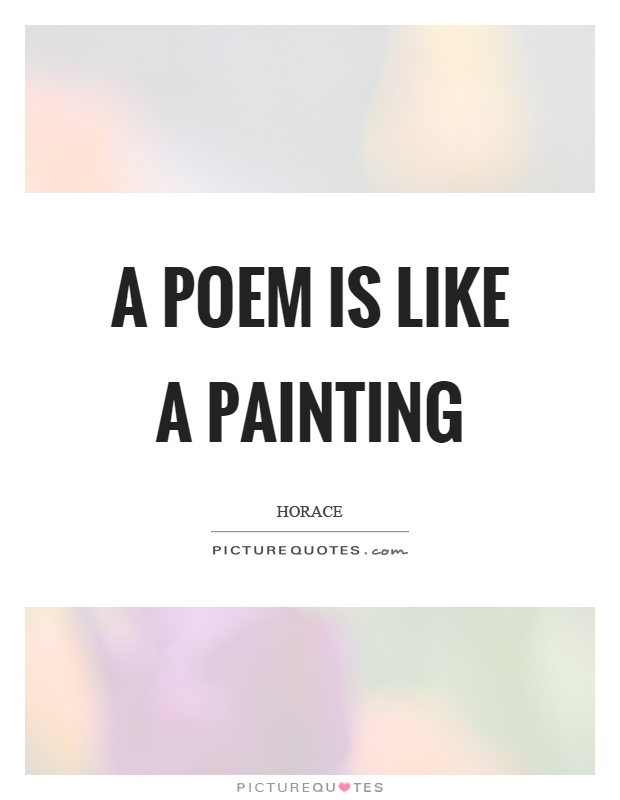 A poem is like a painting Picture Quote #1