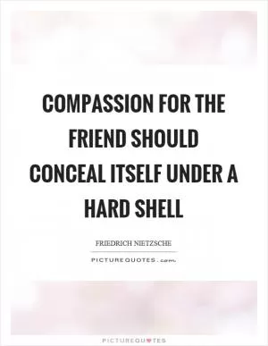 Compassion for the friend should conceal itself under a hard shell Picture Quote #1