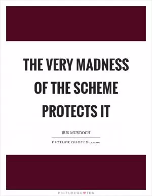 The very madness of the scheme protects it Picture Quote #1