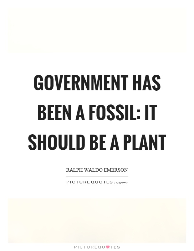 Government has been a fossil: it should be a plant Picture Quote #1