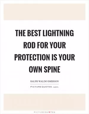 The best lightning rod for your protection is your own spine Picture Quote #1