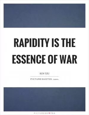 Rapidity is the essence of war Picture Quote #1