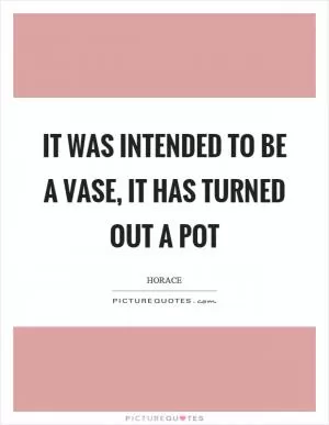 It was intended to be a vase, it has turned out a pot Picture Quote #1