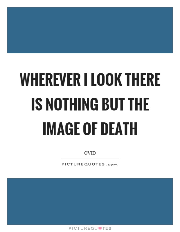 Wherever I look there is nothing but the image of death Picture Quote #1