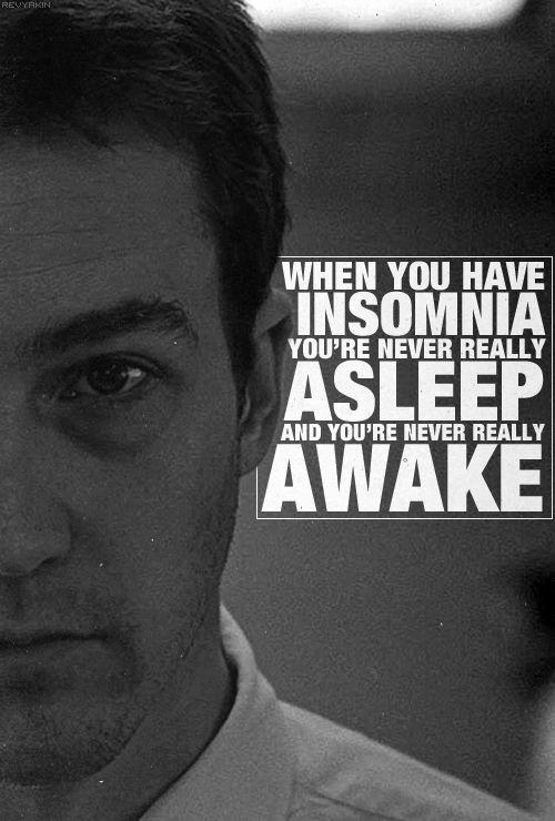 When you have insomnia you're never really asleep and you're never really awake Picture Quote #1