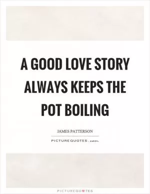 A good love story always keeps the pot boiling Picture Quote #1