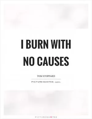 I burn with no causes Picture Quote #1