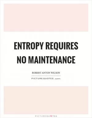 Entropy requires no maintenance Picture Quote #1