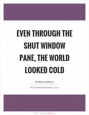 Even through the shut window pane, the world looked cold Picture Quote #1