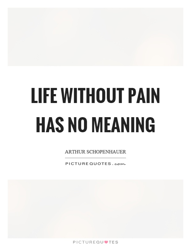 Life without pain has no meaning Picture Quote #1