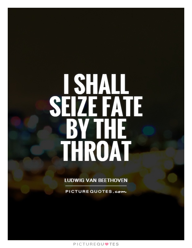 I shall seize fate by the throat Picture Quote #1