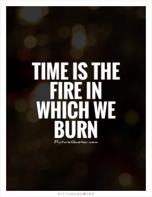 Time is the fire in which we burn Picture Quote #1