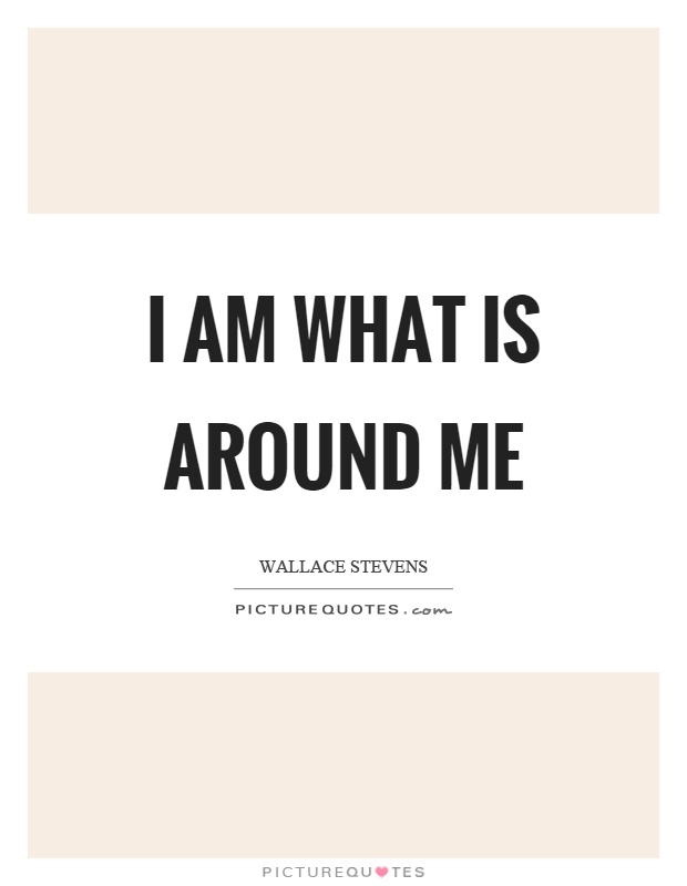 I am what is around me Picture Quote #1