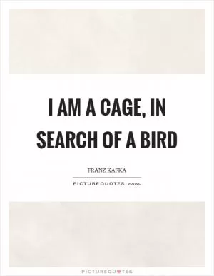 I am a cage, in search of a bird Picture Quote #1