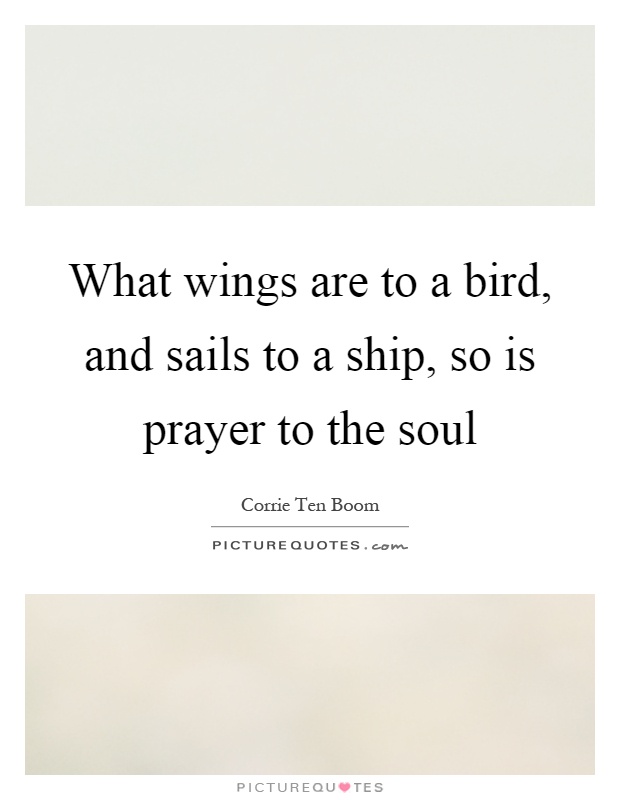 What wings are to a bird, and sails to a ship, so is prayer to the soul Picture Quote #1