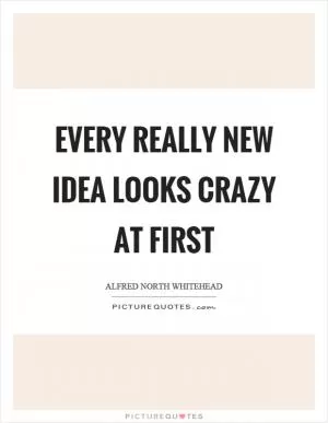 Every really new idea looks crazy at first Picture Quote #1