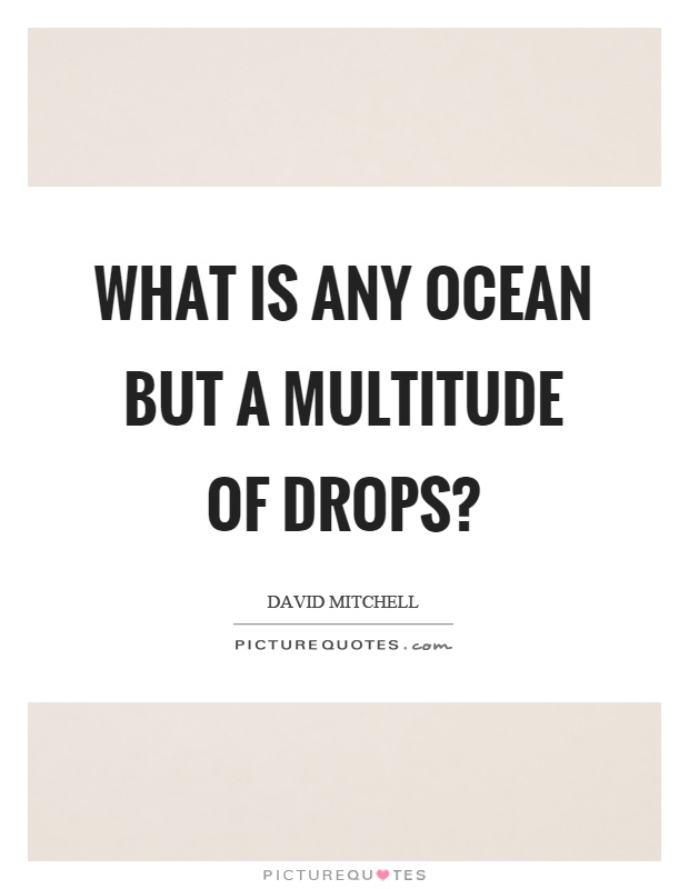 What is any ocean but a multitude of drops? Picture Quote #1