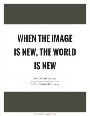 When the image is new, the world is new Picture Quote #1