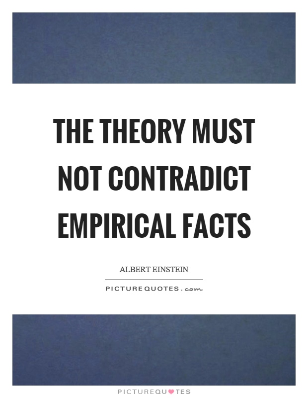 The theory must not contradict empirical facts Picture Quote #1