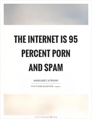 The internet is 95 percent porn and spam Picture Quote #1