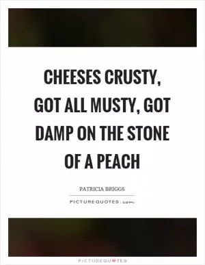 Cheeses crusty, got all musty, got damp on the stone of a peach Picture Quote #1