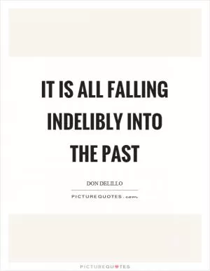 It is all falling indelibly into the past Picture Quote #1