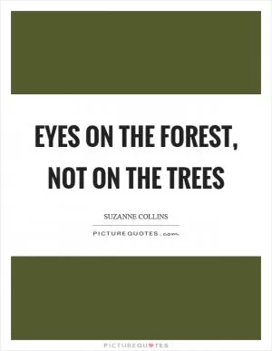 Eyes on the forest, not on the trees Picture Quote #1