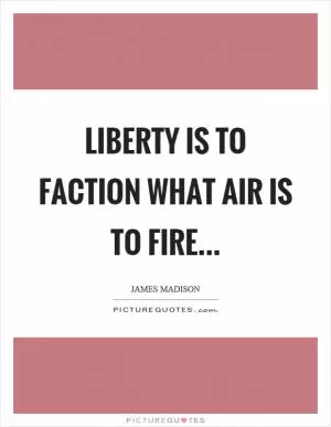 Liberty is to faction what air is to fire Picture Quote #1