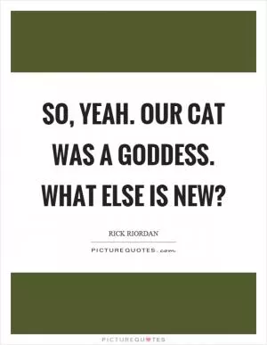 So, yeah. Our cat was a goddess. What else is new? Picture Quote #1